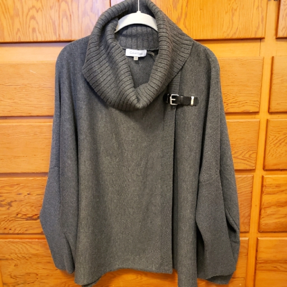 Calvin Klein Cape Sweater.  Excellent condition. Super for office or casual.